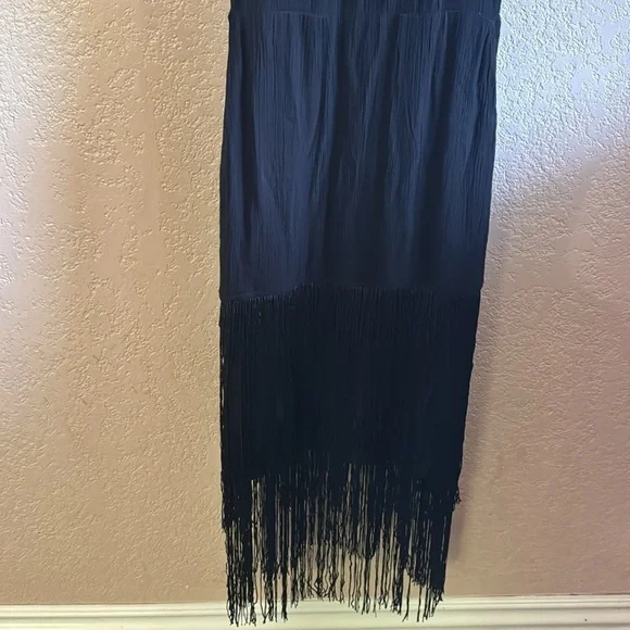 IDYLLWIND By Miranda Lambert Womens XS Black Fringe Embroidered Sleeveless Dress - Picture 4 of 6